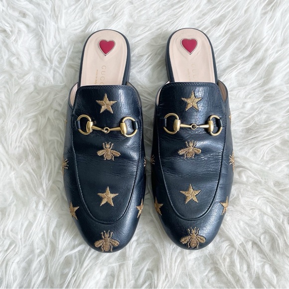Gucci Princetown Bee Star Horsebit Mule Black
Leather size 37.5 - Picture 1 of 16